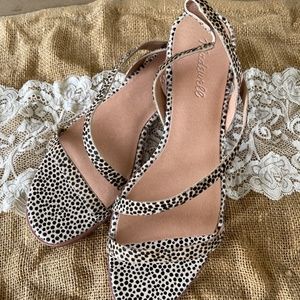 Madewell Bare Asymmetrical Sandals in Calf Hair